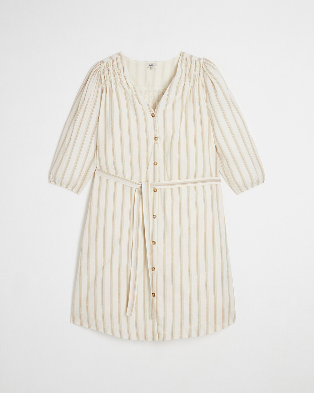 Robe rayée en voile de coton Coloris écru Natalys