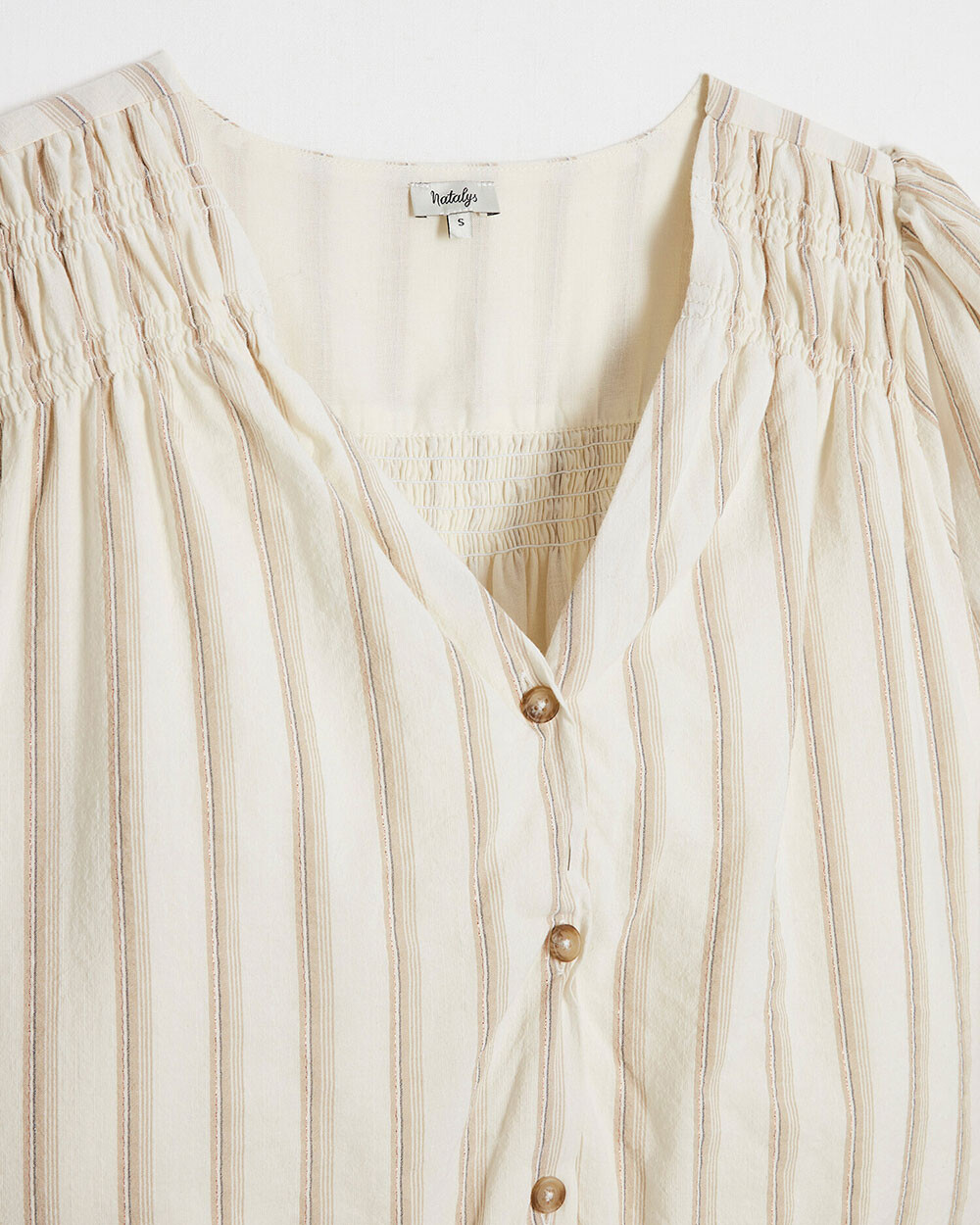 Robe rayée en voile de coton Coloris écru Natalys