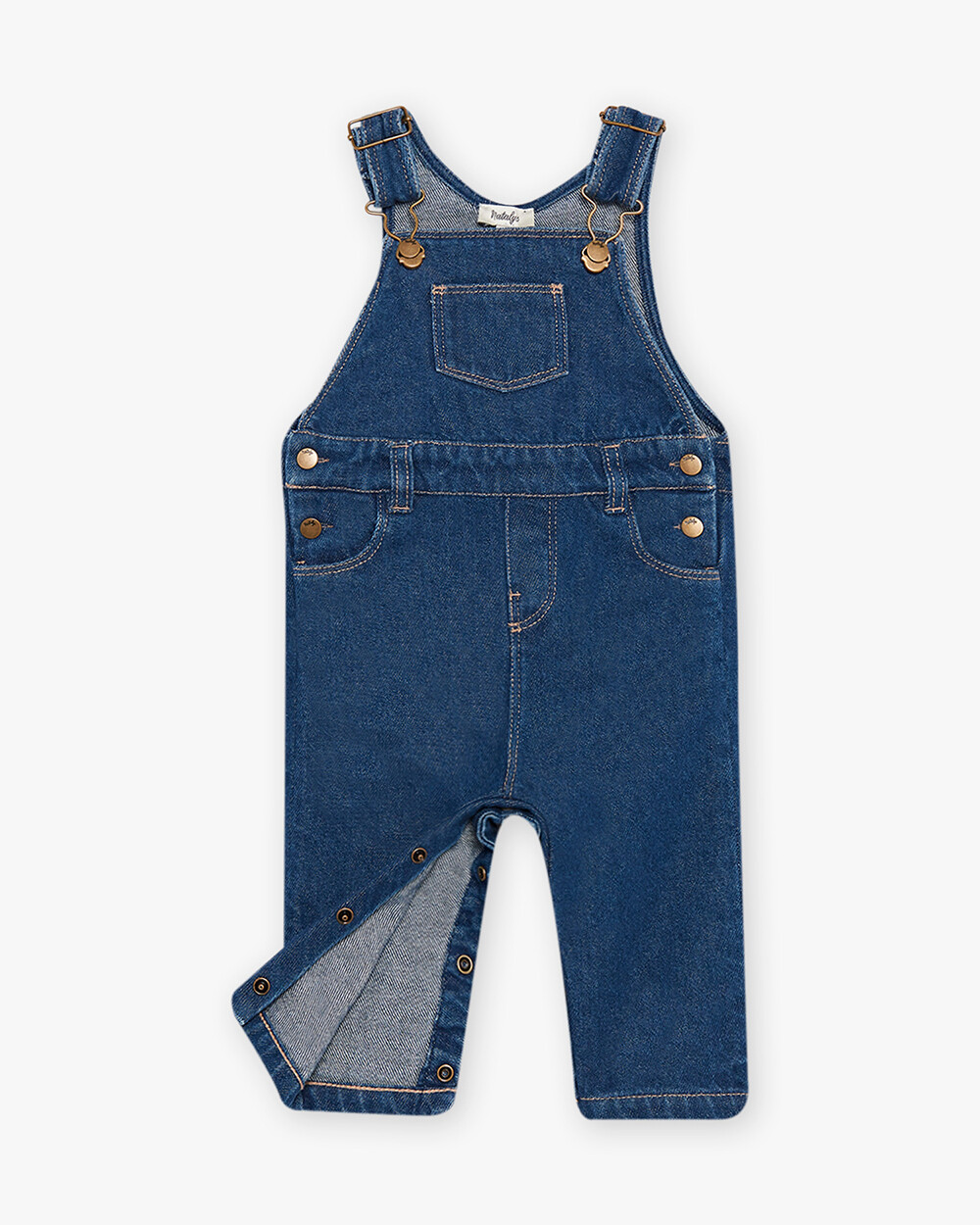 Salopette longue en denim Natalys