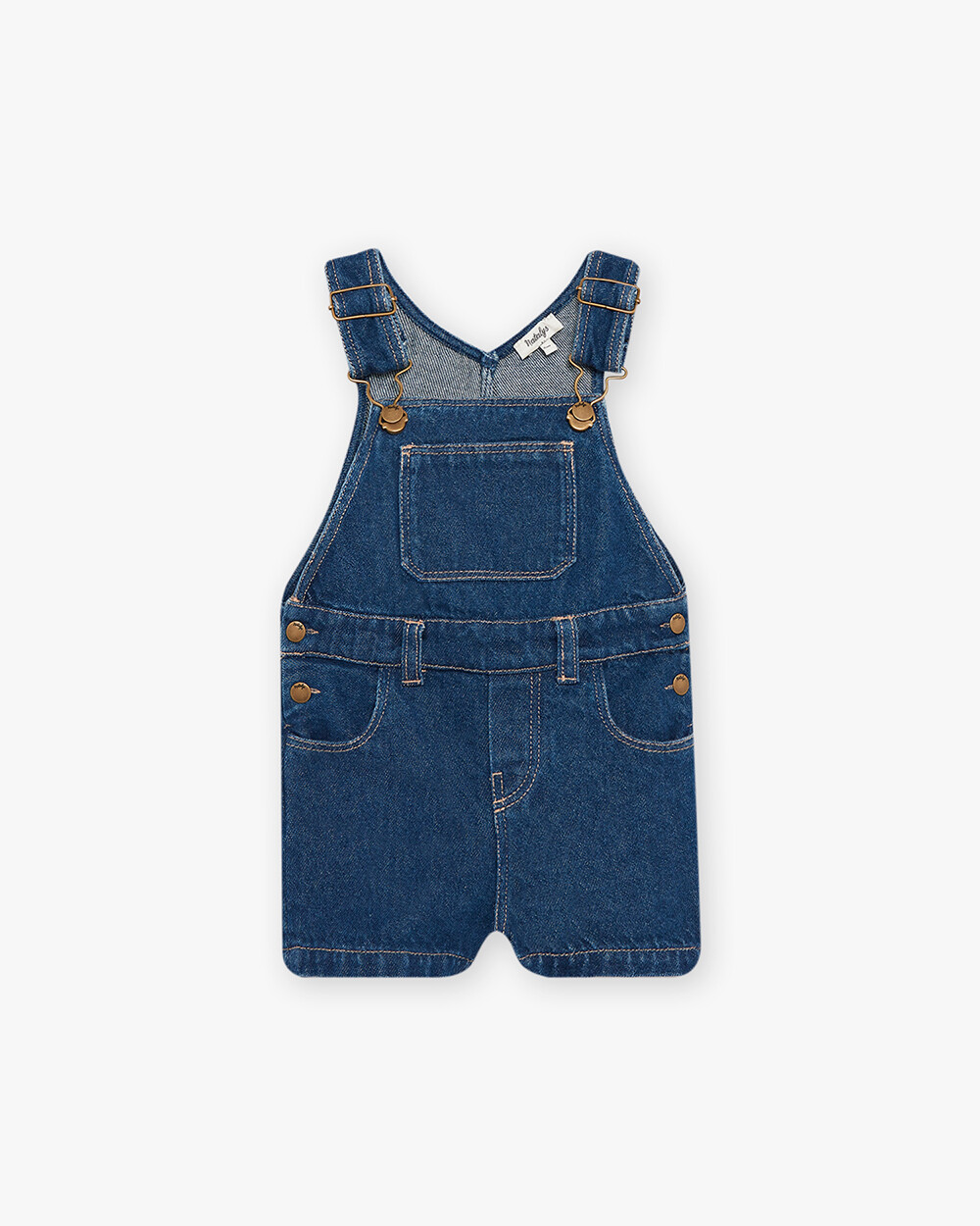 Salopette courte en denim Coloris bleu Natalys