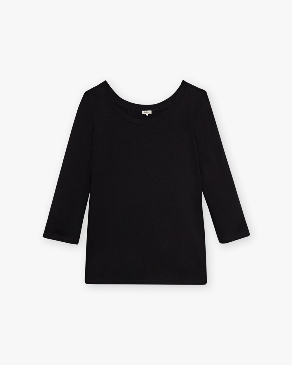Tee-shirt noir col danseuse En coton bio Natalys