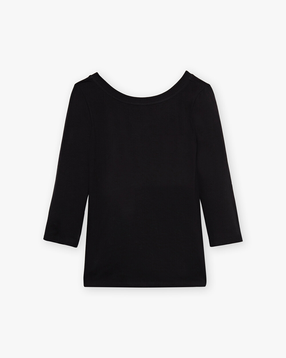 Tee-shirt noir col danseuse En coton bio Natalys