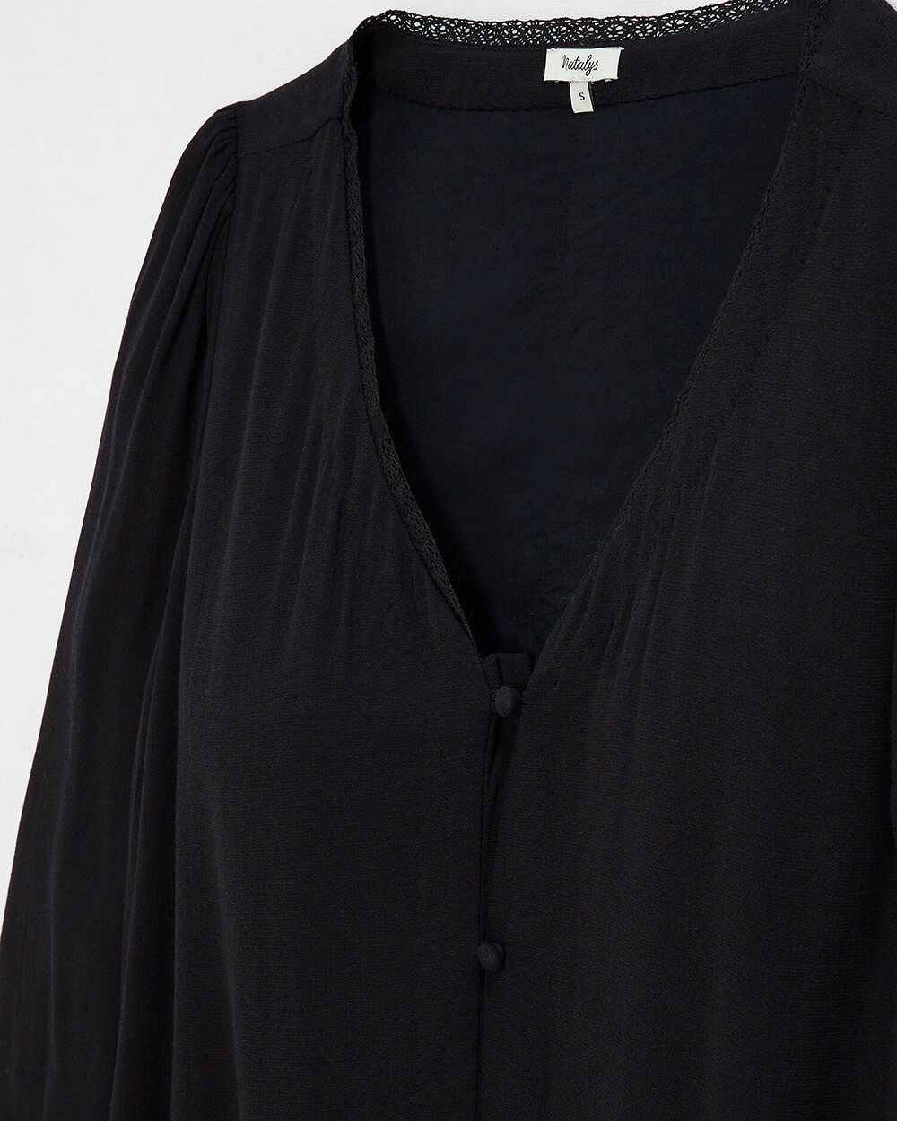 Robe noir en viscose grossesse et allait...   Natalys