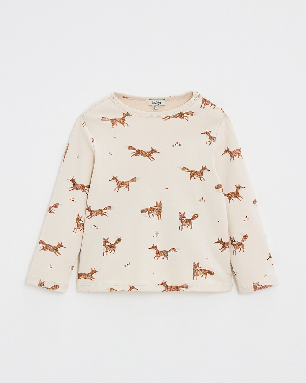T-shirt manches longues imprimé Imprimé renards Natalys