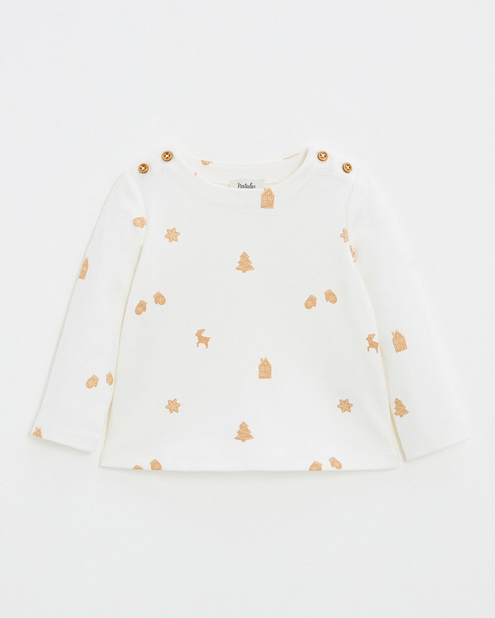 T-shirt manches longues imprimé Imprimé biscuits Natalys