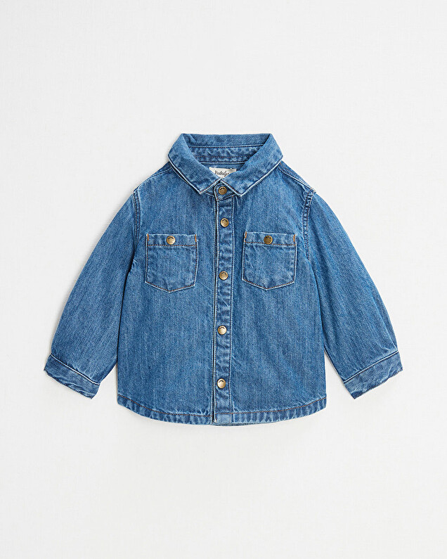 Chemise manches longues denim Coloris bleu Natalys