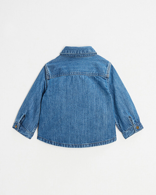 Chemise manches longues denim Coloris bleu Natalys