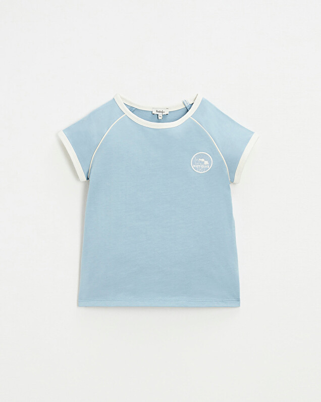 Tee shirt manches courtes Coloris bleu gris Natalys