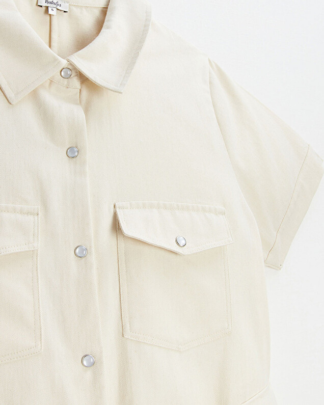Combinaison longue en twill Coloris beige  Natalys