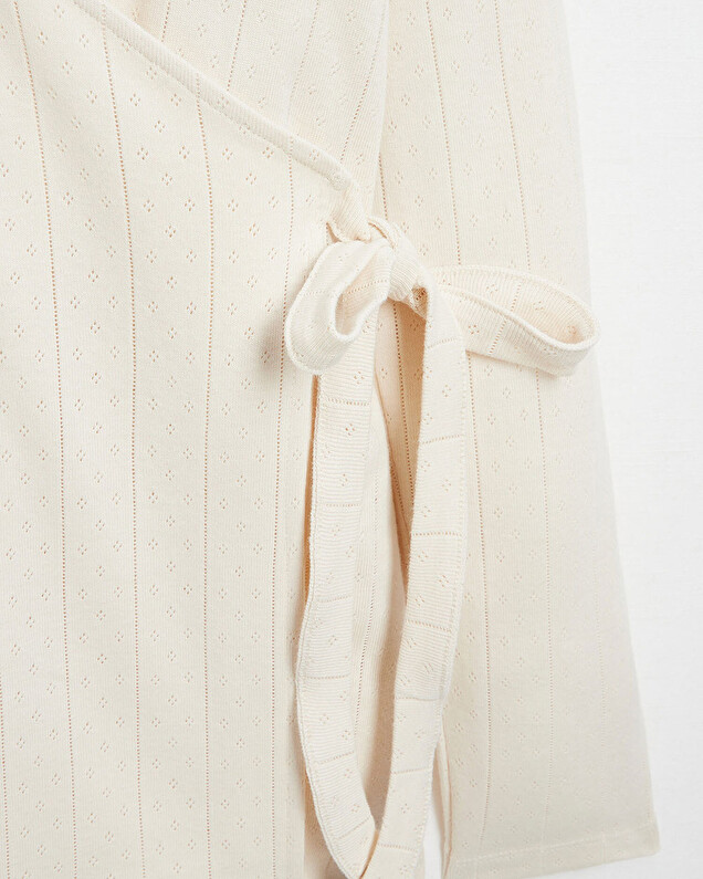 Cardigan cache-coeur en coton Coloris écru  Natalys