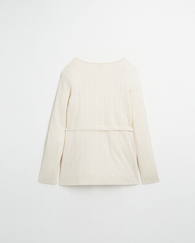 Cardigan cache-coeur en coton Coloris écru  Natalys
