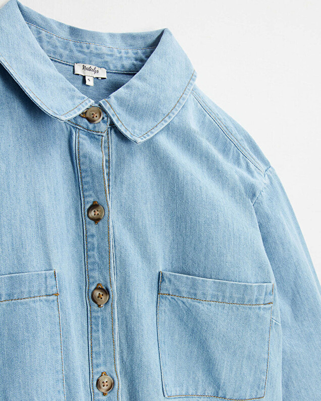 Robe de grossesse en denim Coloris bleu clair Natalys