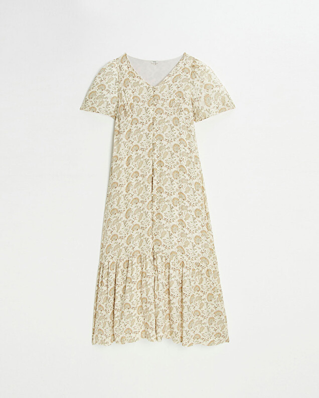 Robe en crêpe Imprimé fleurs indiennes  Natalys
