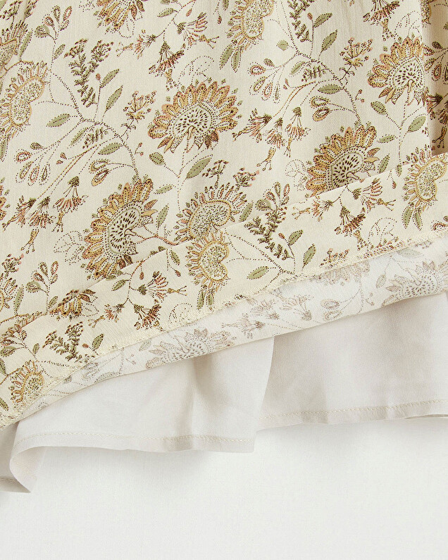 Robe en crêpe Imprimé fleurs indiennes  Natalys