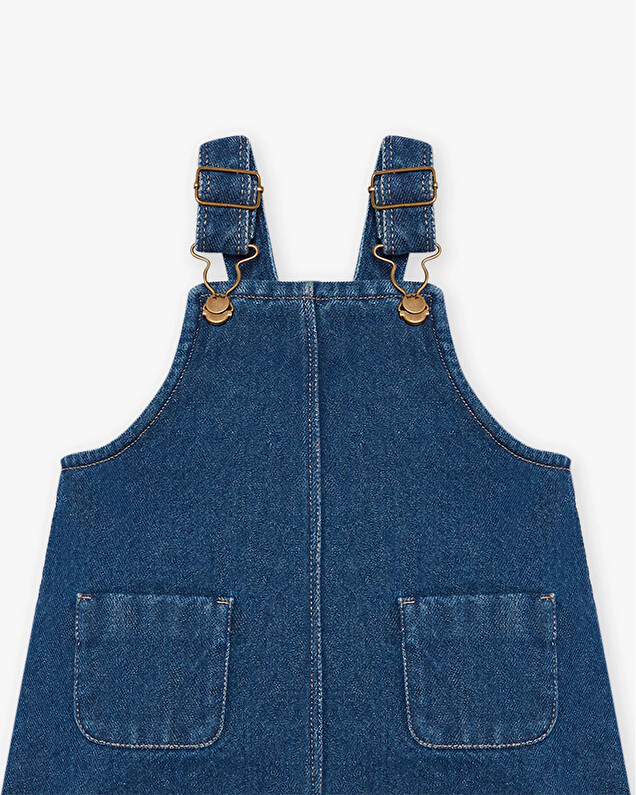 Robe salopette en jean Coloris bleu Natalys