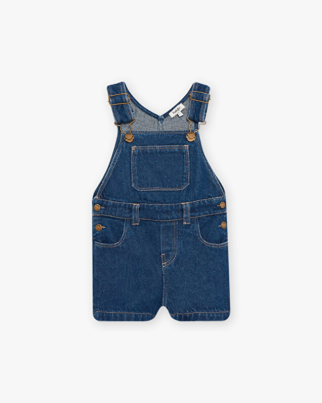 Salopette courte en denim Coloris bleu Natalys