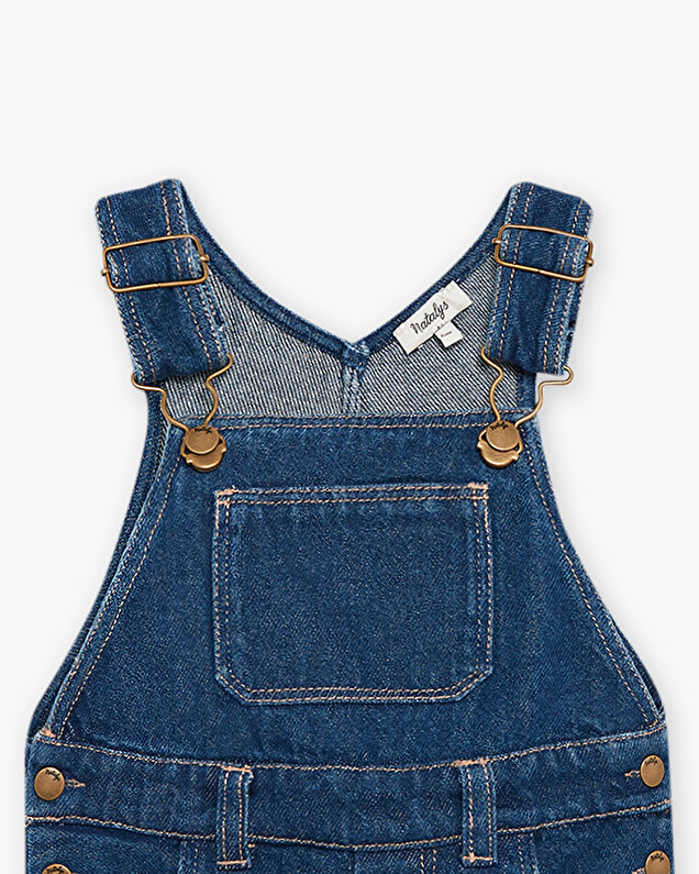 Salopette courte en denim Coloris bleu Natalys