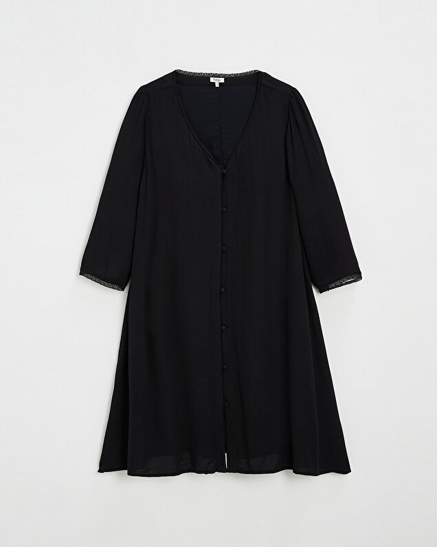 Robe noir en viscose grossesse et allait... Natalys