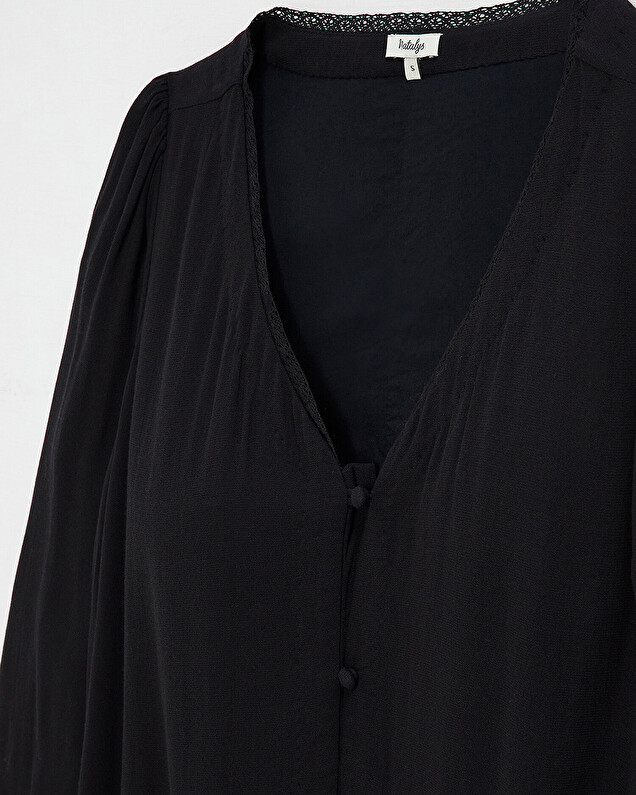 Robe noir en viscose grossesse et allait... Natalys
