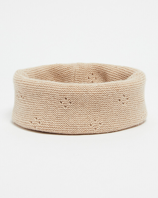 Snood en tricot ajouré Colori beige chiné Natalys