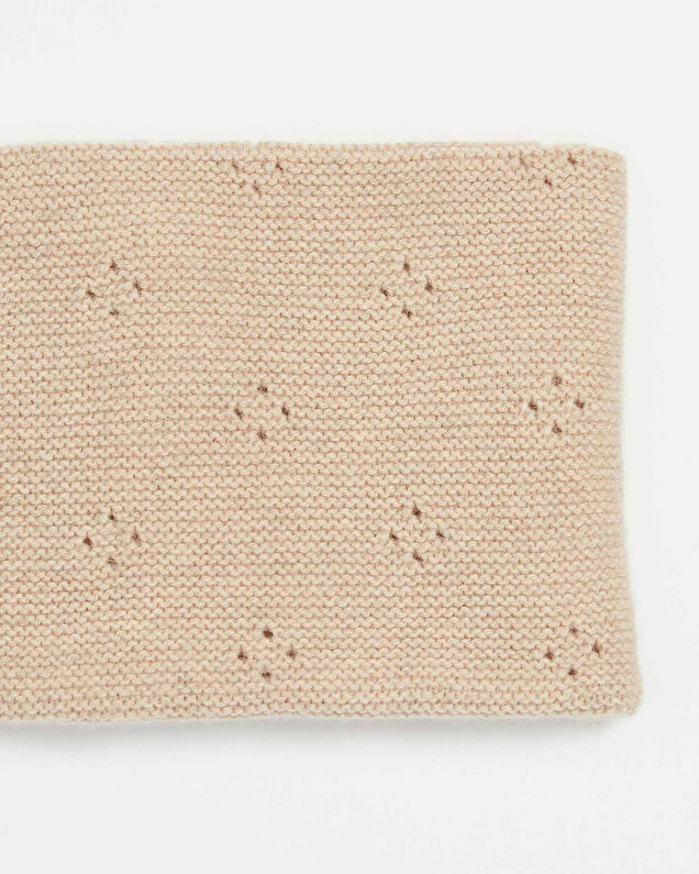 Snood en tricot ajouré Colori beige chiné Natalys