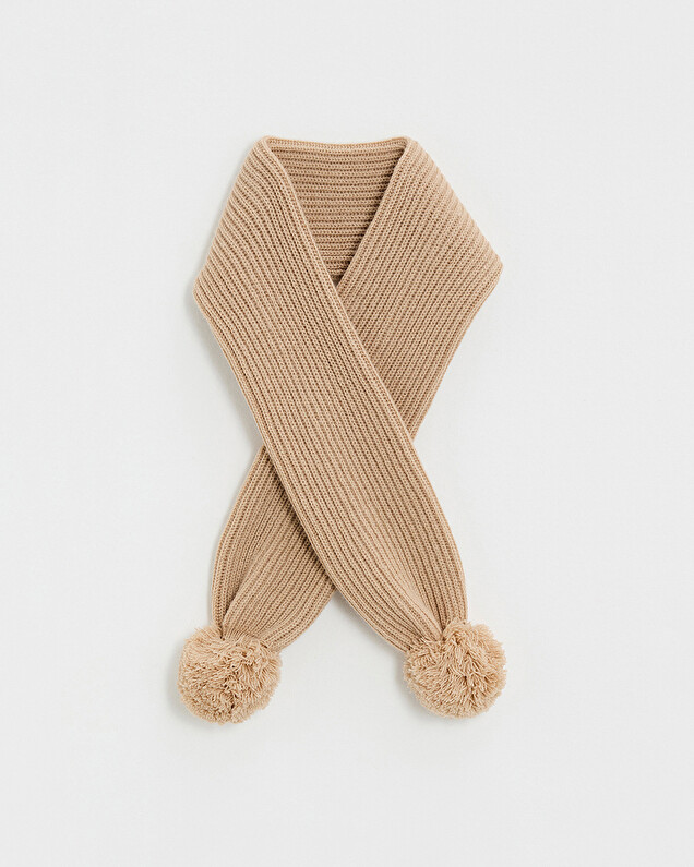 Echarpe en laine mérinos Coloris beige Natalys