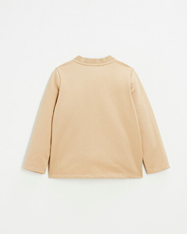 Gilet en molleton brod&eacute; Coloris camel  Natalys