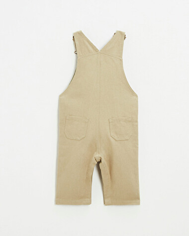 salopette en toile de coton Coloris kaki clair  Natalys