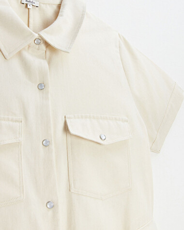 Combinaison longue en twill Coloris beige  Natalys