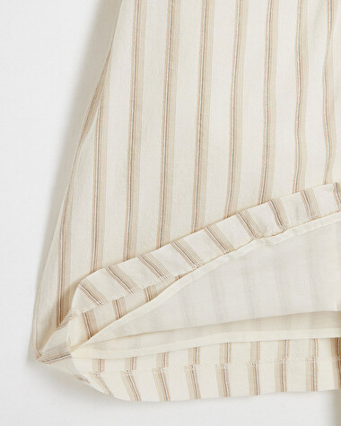 Robe ray&eacute;e en voile de coton Coloris &eacute;cru  Natalys