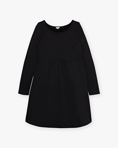 Robe droite en molleton Coloris noir  Natalys