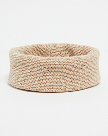 Snood en tricot ajour&eacute; Colori beige chin&eacute;  Natalys
