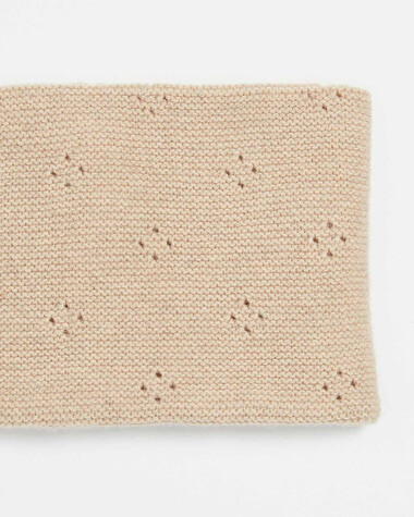 Snood en tricot ajour&eacute; Colori beige chin&eacute;  Natalys