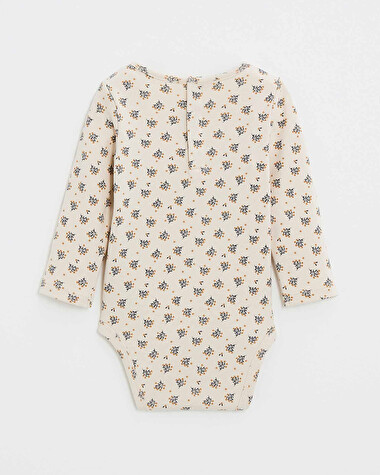 Body manches longues imprim&eacute; Imprim&eacute; boutons d'or  Natalys