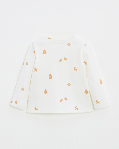 T-shirt manches longues imprim&eacute; Imprim&eacute; biscuits  Natalys
