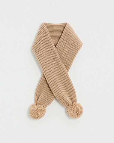 Echarpe en laine m&eacute;rinos Coloris beige  Natalys