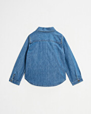Chemise manches longues denim Coloris bleu Natalys
