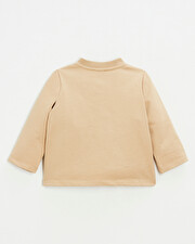 Gilet en molleton brodé Coloris camel Natalys