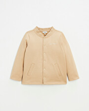 Gilet en molleton brodé Coloris camel Natalys