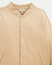 Gilet en molleton brodé Coloris camel Natalys