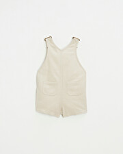 Salopette courte en toile Coloris beige Natalys