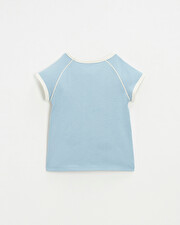 Tee shirt manches courtes Coloris bleu gris Natalys