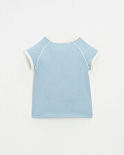 Tee shirt manches courtes Coloris bleu gris Natalys