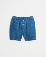 Bermuda en denim brut Coloris bleu foncé Natalys