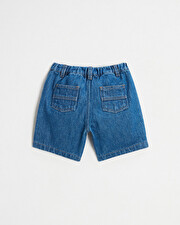 Bermuda en denim brut Coloris bleu foncé Natalys