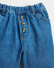 Bermuda en denim brut Coloris bleu foncé Natalys