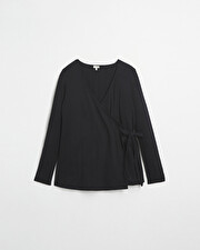 Cardigan cache-coeur en coton Coloris noir Natalys