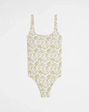 Maillot de bain anti UV Imprimé fleurs Cache coeur