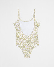 Maillot de bain anti UV Imprimé fleurs Cache coeur