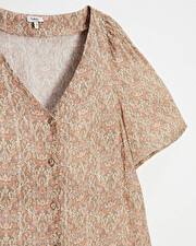 Blouse manches courtes Imprimé fleurs Natalys